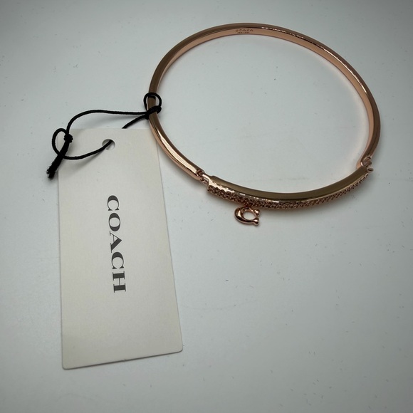 COACH Rose Gold Pave Bar C bracelet MSRP $98 nwt - Picture 4 of 13